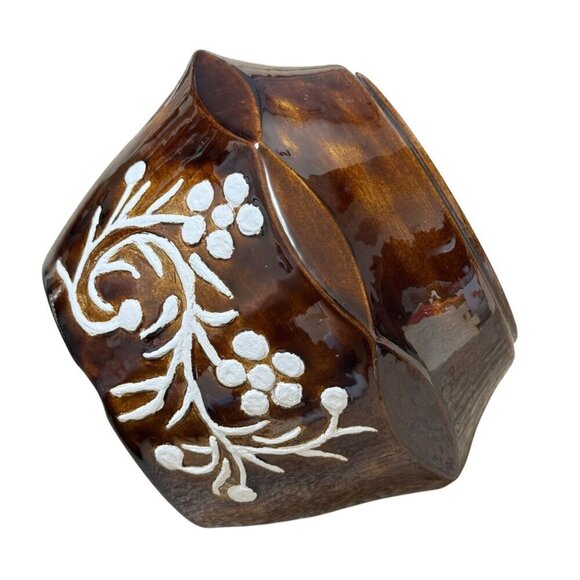 Unique 1979 Vintage Artist-Signed by Rebecca Ceramic Octagonal Jar 5.9" Tall - Picture 11 of 11